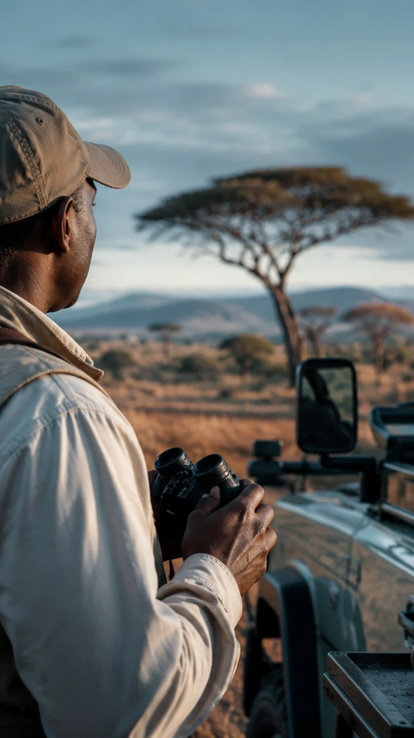 Safari med privat guide og kaldt sølvlys i landskapet